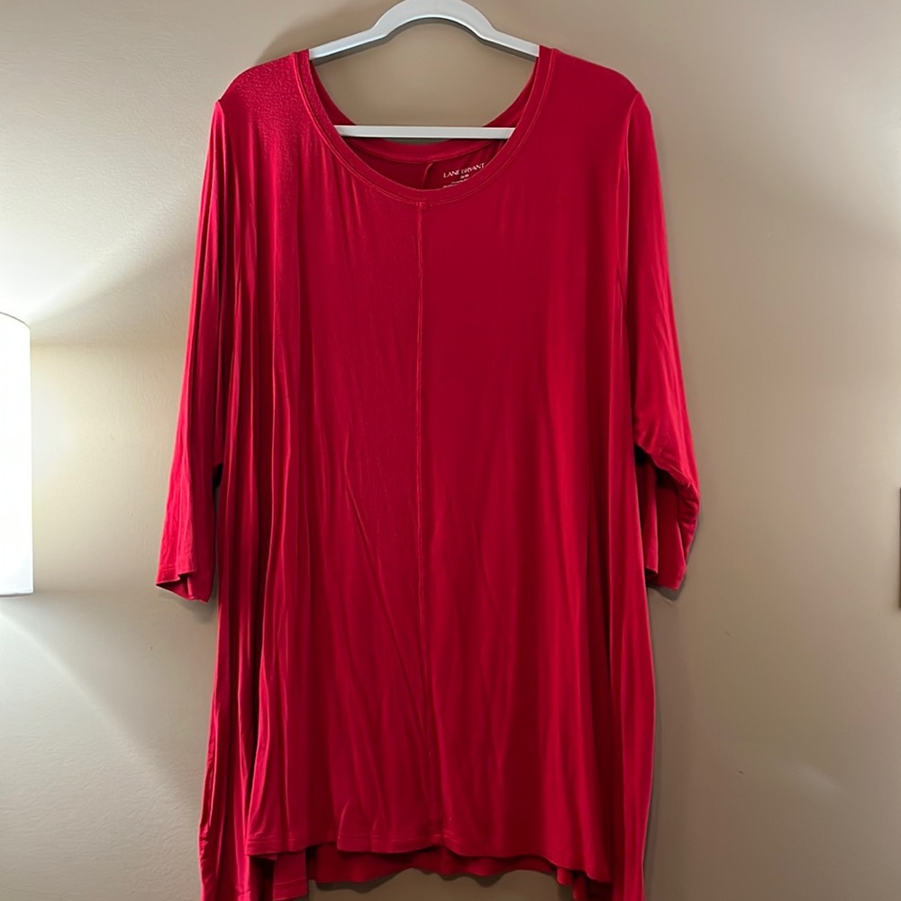 Lane Bryant red tunic, size 26/28